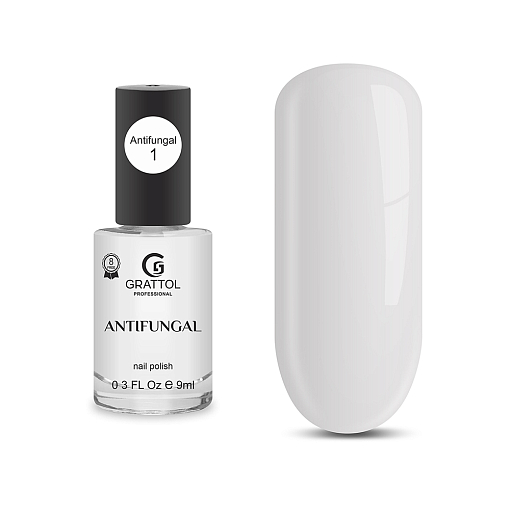 Grattol, Antifungal - лак для ногтей лечебный (01), 9 мл