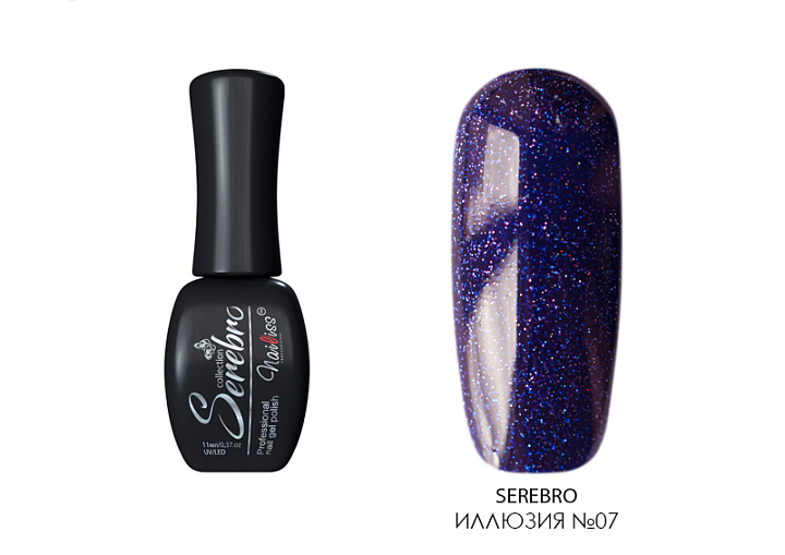 Serebro, гель-лак "Иллюзия" (№07), 11 мл Serebro, гель-лак "Иллюзия" (№07), 11 мл