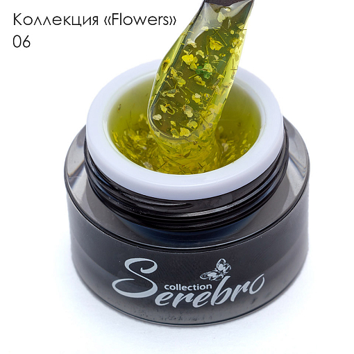 УЦЕНКА, Serebro, гель-лак "Flowers" №06, 5 мл
