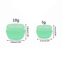 Набор баночек для косметики с крышкой зеленые (5 мл + 10 мл)