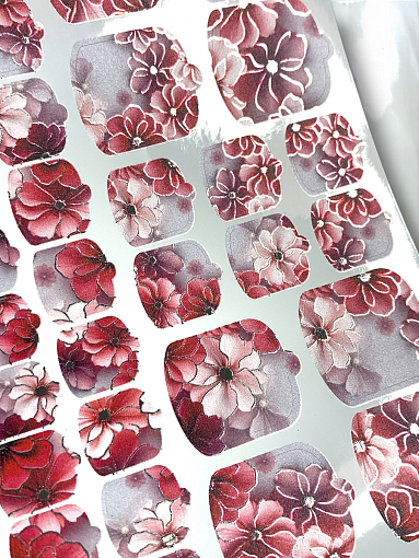 Anna Tkacheva, наклейки пленки для педикюра с фольгой VIP-041