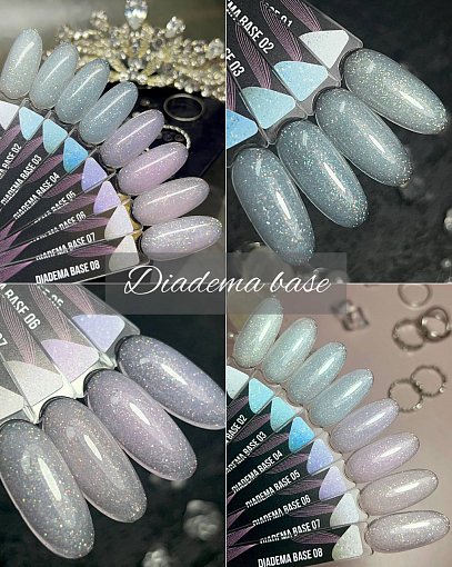 Serebro, DiaDema base - база с голографическими блестками №03, 11 мл