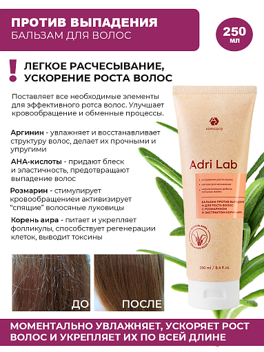 Adricoco, подарочный набор №1 (средства против выпадения и для роста волос)
