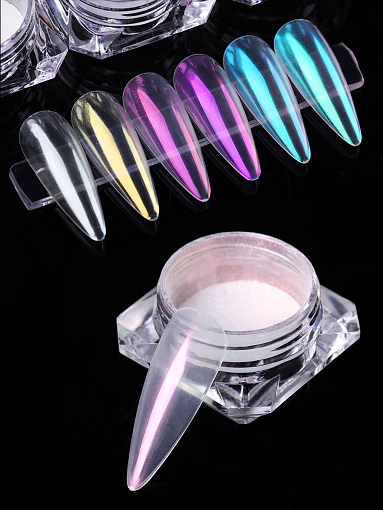 Glitter Chrome Pigment - жемчужная втирка для ногтей №03, 1 шт