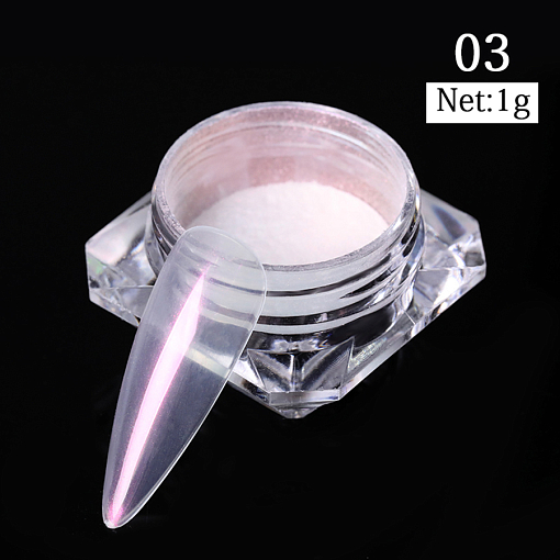 Glitter Chrome Pigment - жемчужная втирка для ногтей №03, 1 шт Glitter Chrome Pigment - жемчужная втирка для ногтей №03, 1 шт