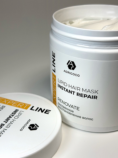 Adricoco, EXPERT LINE - липидная маска-реноватор для волос с комплексом масел, 500 мл