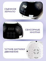 Aeropuffing, гибридный UV/LED аппарат для сушки ногтей "F4Plus Nail Lamp" (Черная), 54Вт