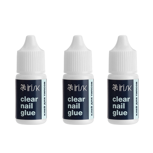 Irisk, Clear Nail Glue - набор клей для типсов (3 шт по 3 гр)