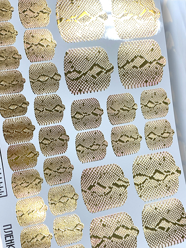 Anna Tkacheva, наклейки пленки для педикюра с фольгой VIP-034