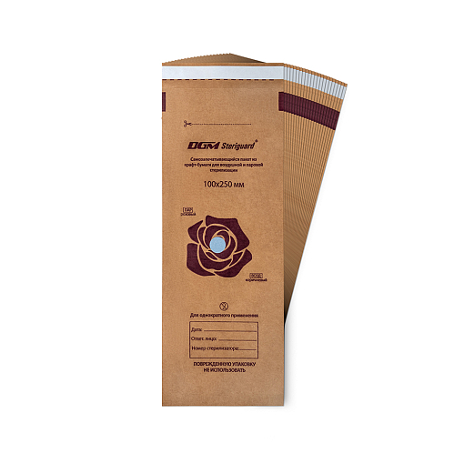 DGM Steriguard, крафт-пакет для стерилизации (100*250 мм), 100 шт DGM Steriguard, крафт-пакет для стерилизации (100*250 мм), 100 шт