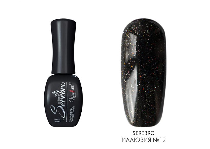 Serebro, гель-лак "Иллюзия" (№12), 11 мл Serebro, гель-лак "Иллюзия" (№12), 11 мл
